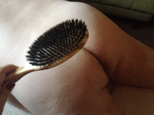 This hairbrush was a gift from an admirer. 